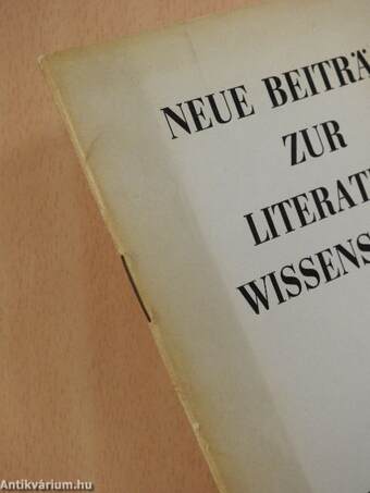 Neue Beiträge zur Literaturwissenschaft