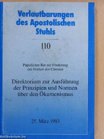 Verlautbarungen des Apostolischen Stuhls 110