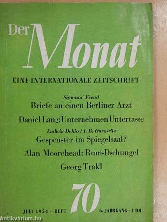 Der Monat Juli 1954. Heft 70, 6. jahrgang