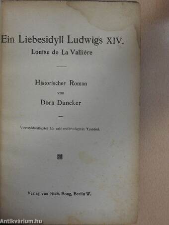 Ein Liebesidyll Ludwigs XIV.