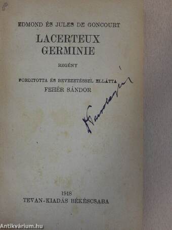 Lacerteux Germinie