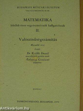 Matematika II.