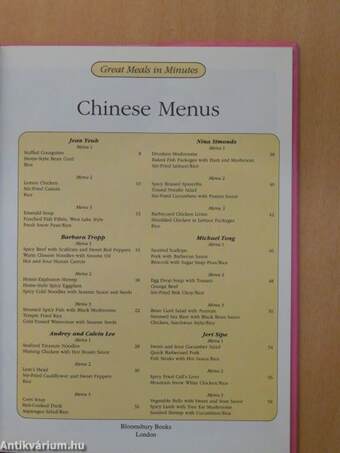 Chinese menus