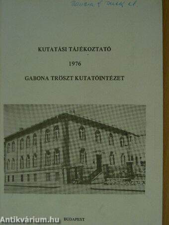 Kutatási tájékoztató 1976