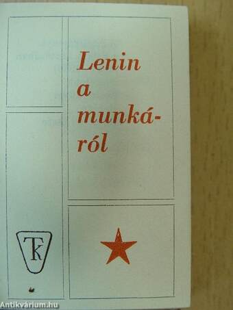 Lenin a munkáról (minikönyv) (számozott)