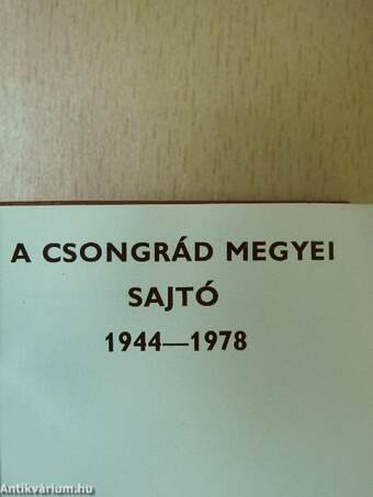 A Csongrád megyei sajtó 1944-1978 (minikönyv)