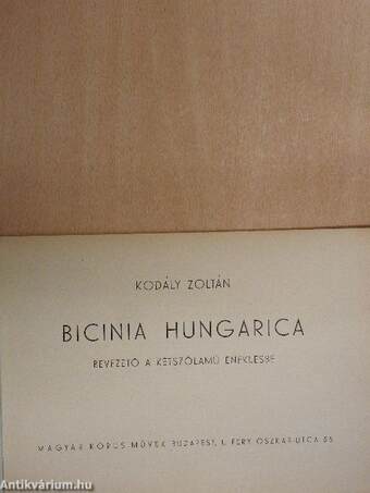 Bicinia Hungarica 