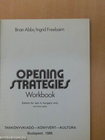 Opening Strategies - Workbook