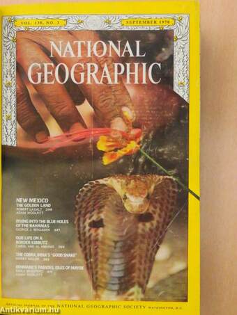 National Geographic September-December 1970. (nem teljes évfolyam)