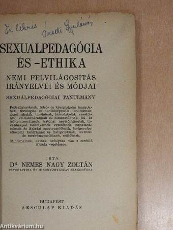 Sexualpedagogia és -ethika