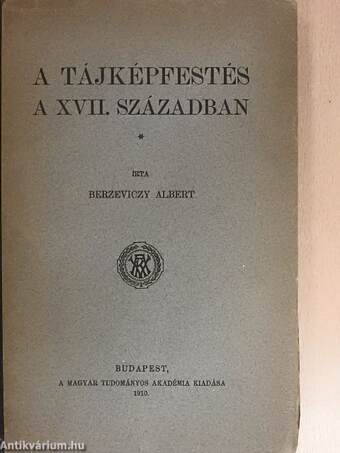 A tájképfestés a XVII. században