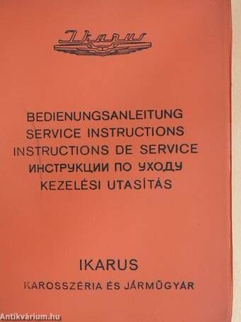 Ikarus autóbusz 260.06, 280.06,16 kezelési és karbantartási utasítás