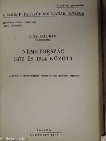 Németország és Ausztria 1815-1847-ben/Marx és Engels. A tudományos szocializmus keletkezése/Az 1848-as forradalom Németországban és az osztrák császárságban/Olaszország a bécsi kongresszus után/Ausztria-Magyarország 1870-1914 között