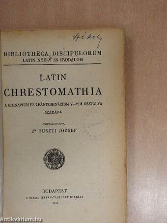 Latin chrestomathia