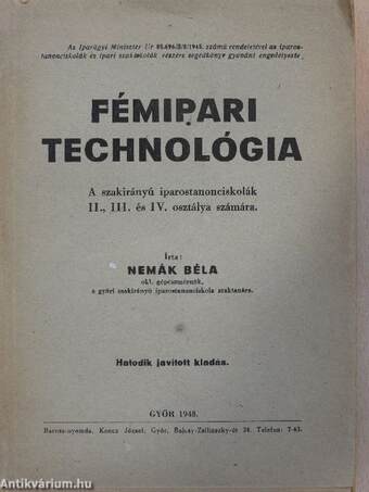 Fémipari technológia