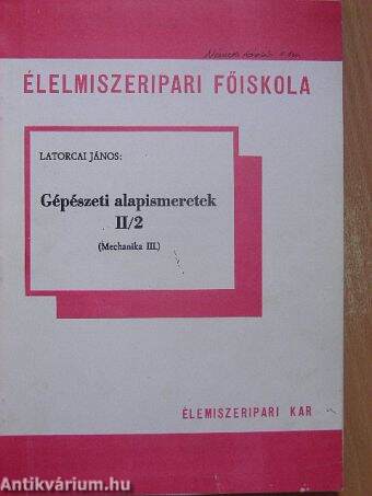 Gépészeti alapismeretek II/2.