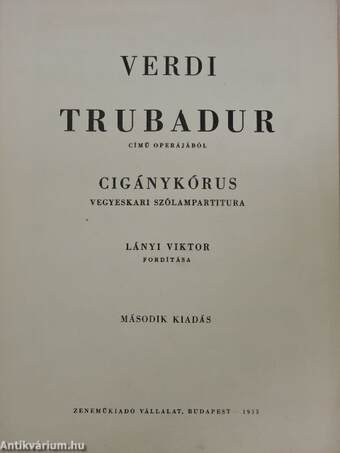 Verdi Trubadur című operájából
