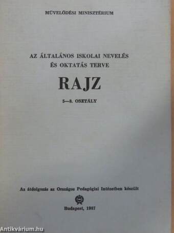 Az általános iskolai nevelés és oktatás terve - Rajz 5-8. osztály