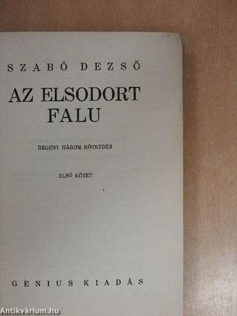 Az elsodort falu I-III.