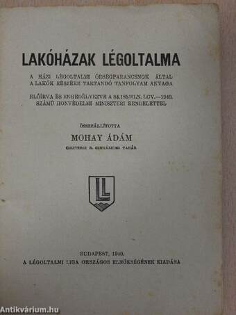 Lakóházak légoltalma