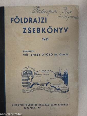 Földrajzi zsebkönyv 1941.