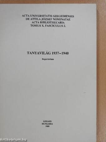 Tanyavilág 1937-1940 (dedikált példány)