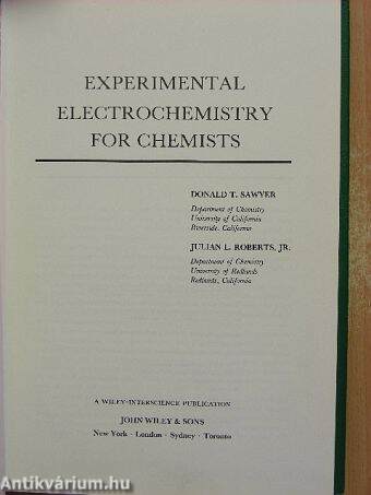 Experimental electrochemistry for chemists