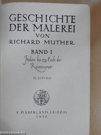 Geschichte der Malerei I-III.