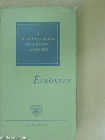 A Híradástechnikai Tudományos Egyesület Évkönyve 1965-1966