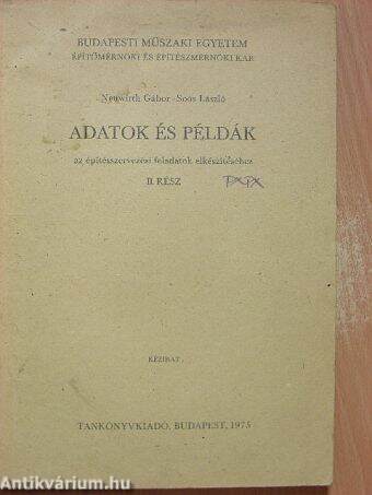 Adatok és példák II.