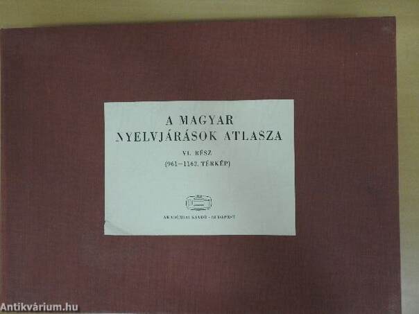 A Magyar Nyelvjárások Atlasza VI.