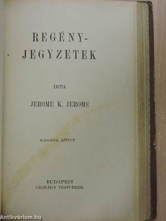 Regényjegyzetek I-II.