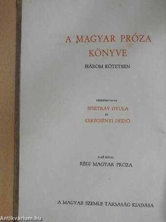 Régi magyar próza