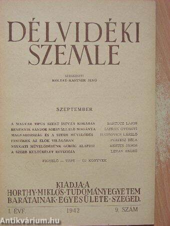 Délvidéki Szemle 1942. szeptember