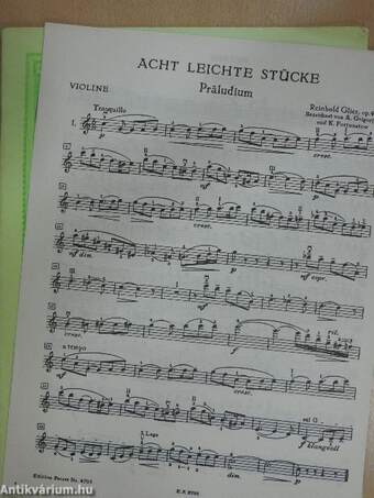 Acht leichte Stücke für Violine und Klavier