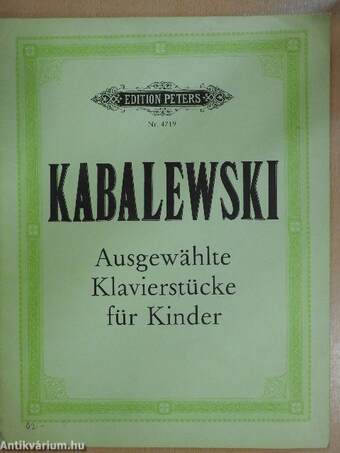 Ausgewählte Klavierstücke für Kinder/Selected Piano Pieces for Children/Morceaux de piano choisis pour enfants