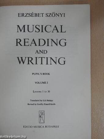 Musical Reading and Writing I. - Pupil's Book