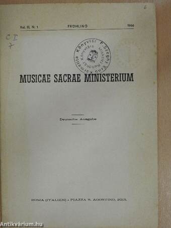 Musicae Sacrae Ministerium Frühling 1966