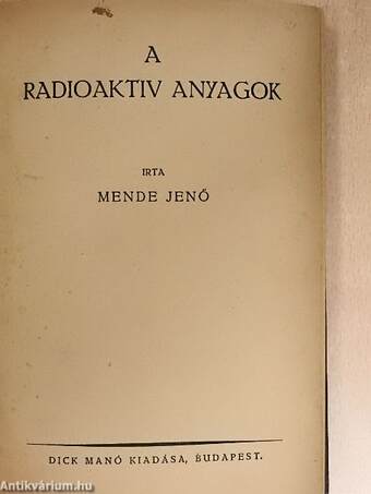 A radioaktiv anyagok