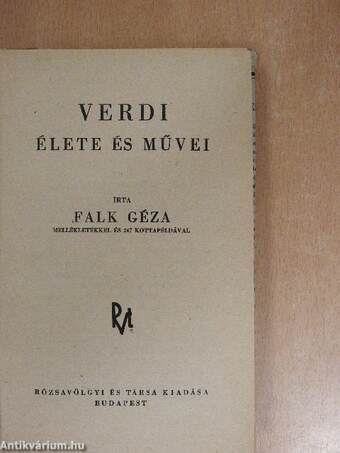 Verdi élete és művei