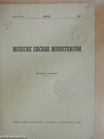 Musicae Sacrae Ministerium Winter 1967