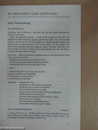 Zur Liturgie der Sonn- und Festtage