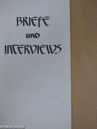 Briefe und interviews