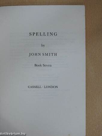 Spelling Book Seven