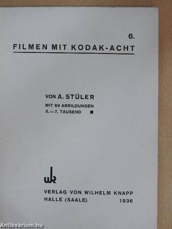 Filmen mit Kodak-acht