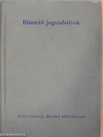 Büntető jogszabályok