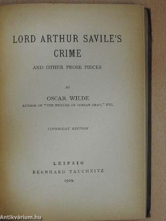 Lord Arthur Savile's crime
