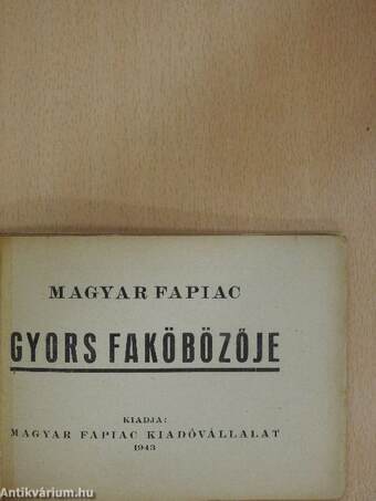 Magyar fapiac gyors faköbözője