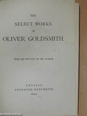 The select works of Oliver Goldsmith