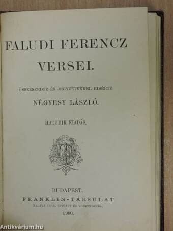 Rádai Ráday Pál munkái/Faludi Ferencz versei